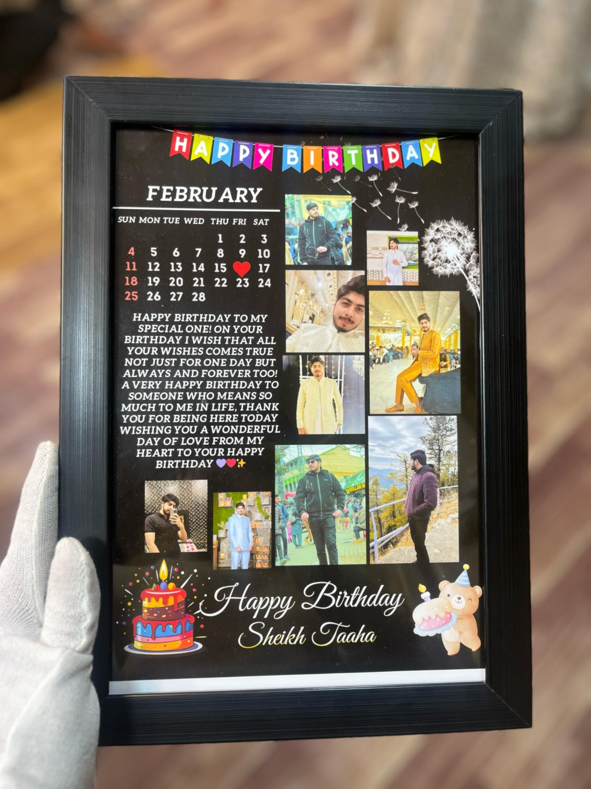 Customize Birthday Wooden Photo Frame