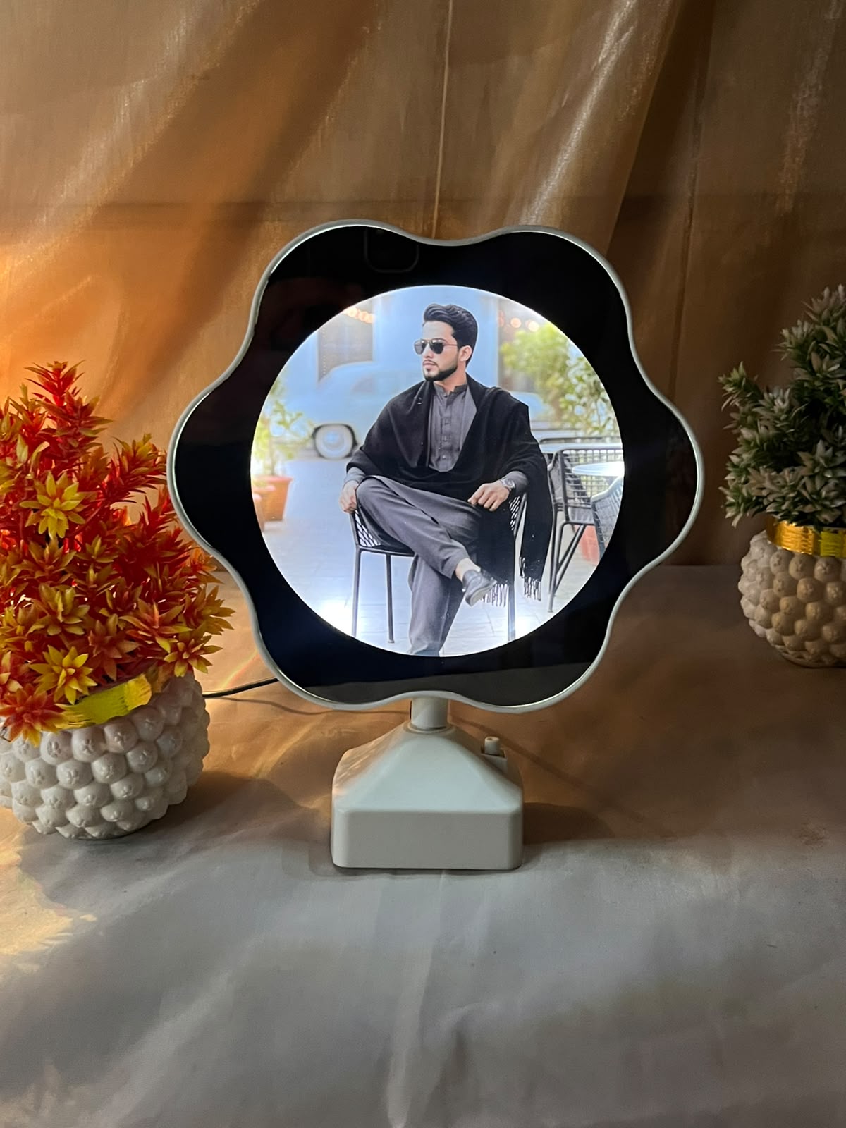 Customize Rose Shape Photo  Led Lamp