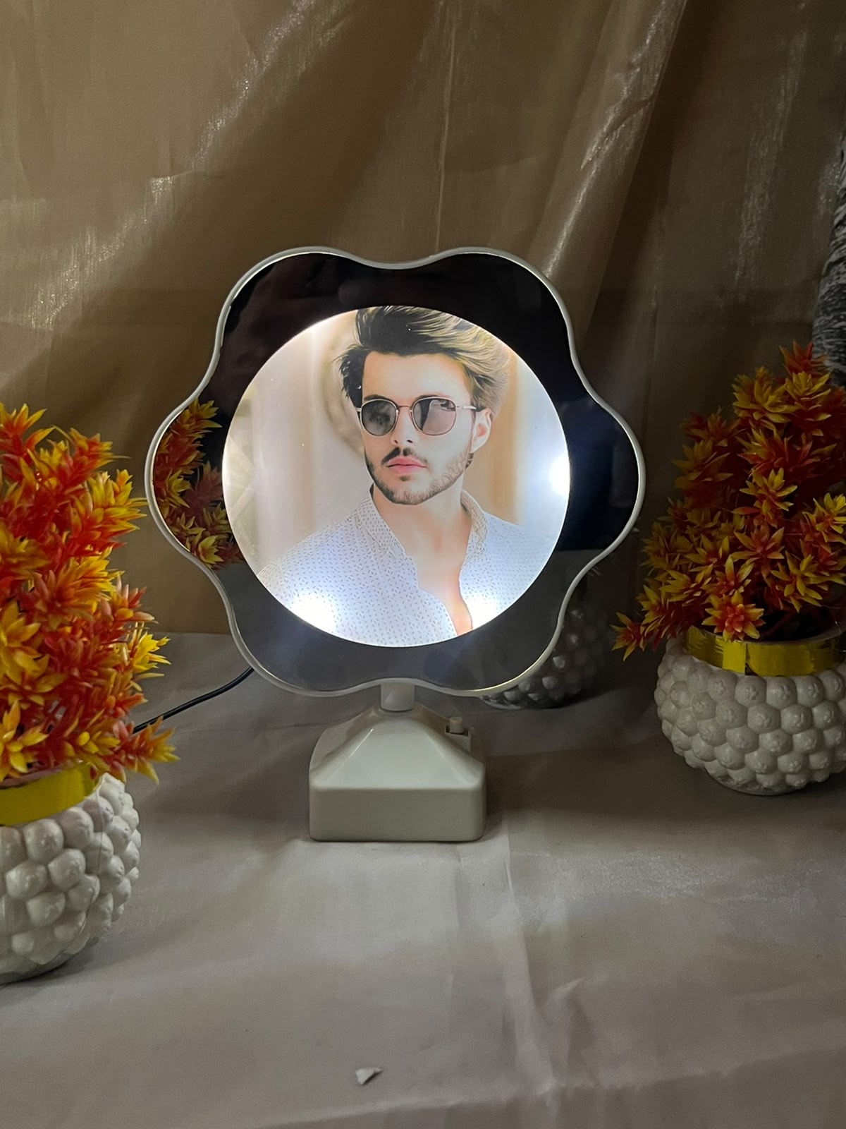 Customize Rose Shape Photo  Led Lamp